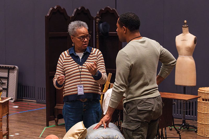 Valerie Curtis-Newton and Jamar Jones in rehearsal for Blues for an Alabama Sky